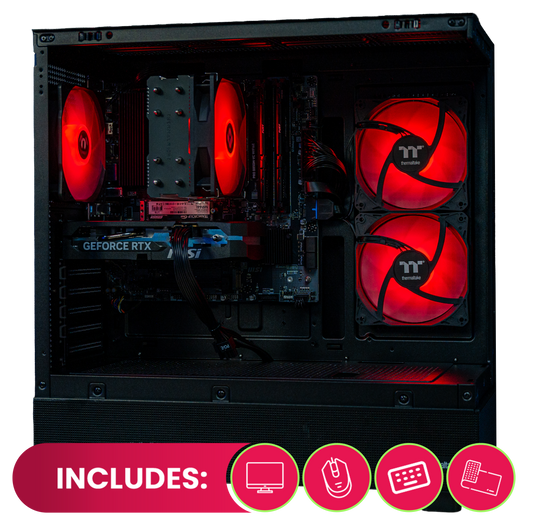PowerStarter Intel RTX 5060 gaming PC hand-built by PowerGPU — 1080p 144fps